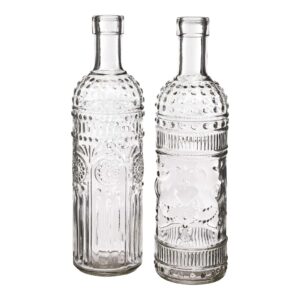 Flaschenvase Klar DEPOT Ø 6,5 cm × H 25 cm – Schlanke Glasvase für Tischdeko, Hochzeit & Heimdekoration