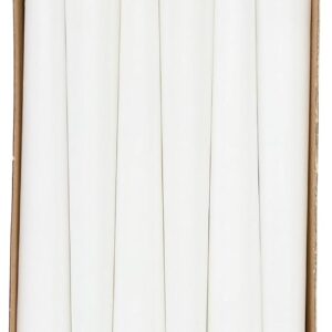 Spitzkerzen Weiß 48 Stück Nordring – Ø 2,3 × 25 cm Stabkerzen RAL-zertifiziert Made in Germany für Hochzeit & Tischdeko